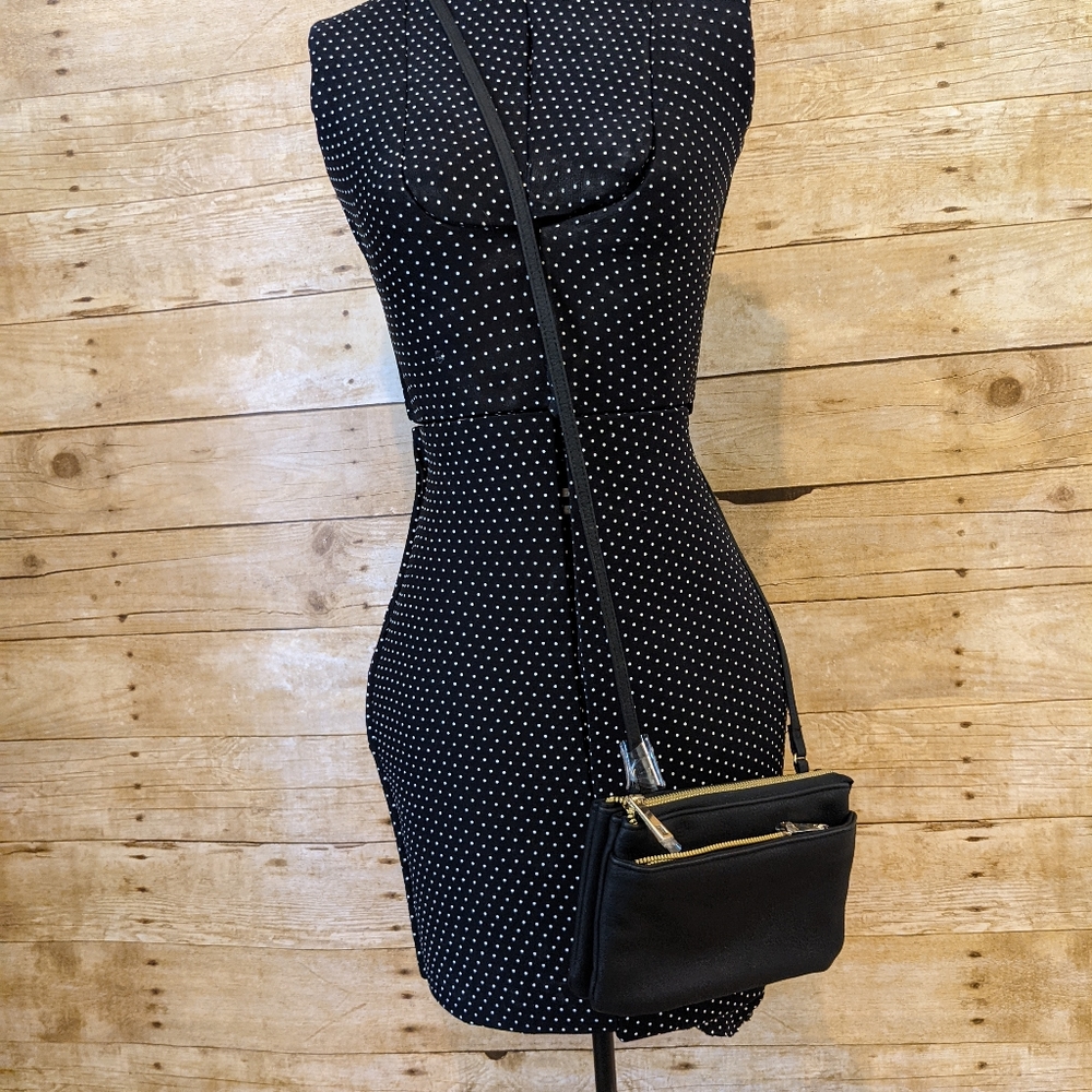 Black Apt. 9 Leather Crossbody Bag